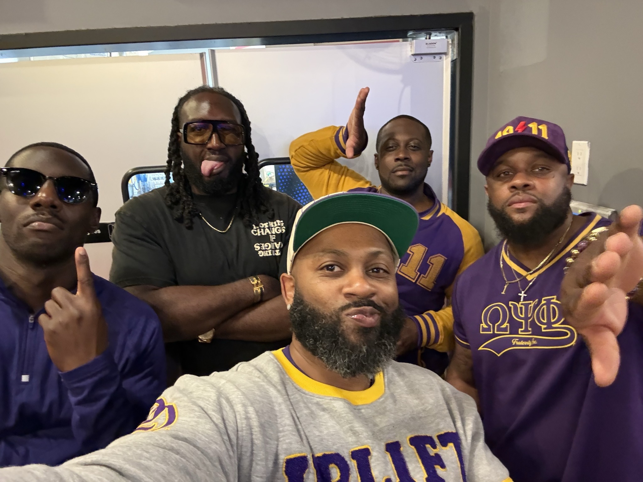 Brothers of Chi Lambda Lambda celebrate together at Coleman–Love 2026.